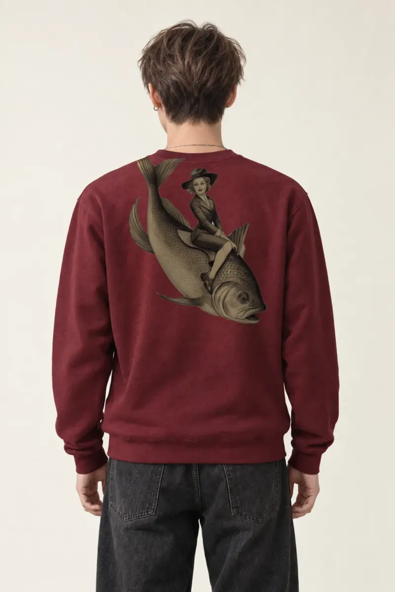 "Fish Rider" Heavy Blend Unisex Crewneck Sweatshirt