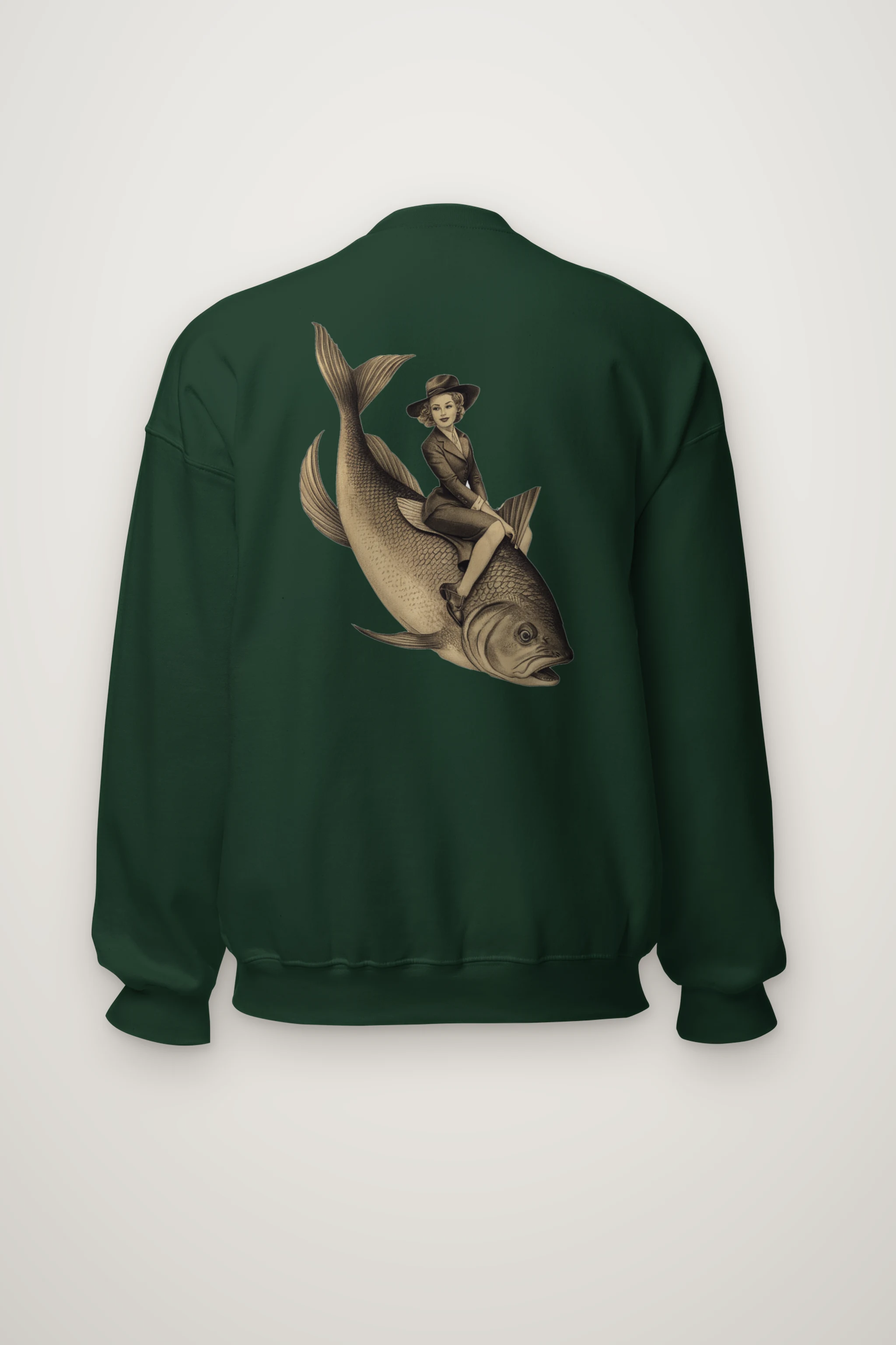 "Fish Rider" Heavy Blend Unisex Crewneck Sweatshirt