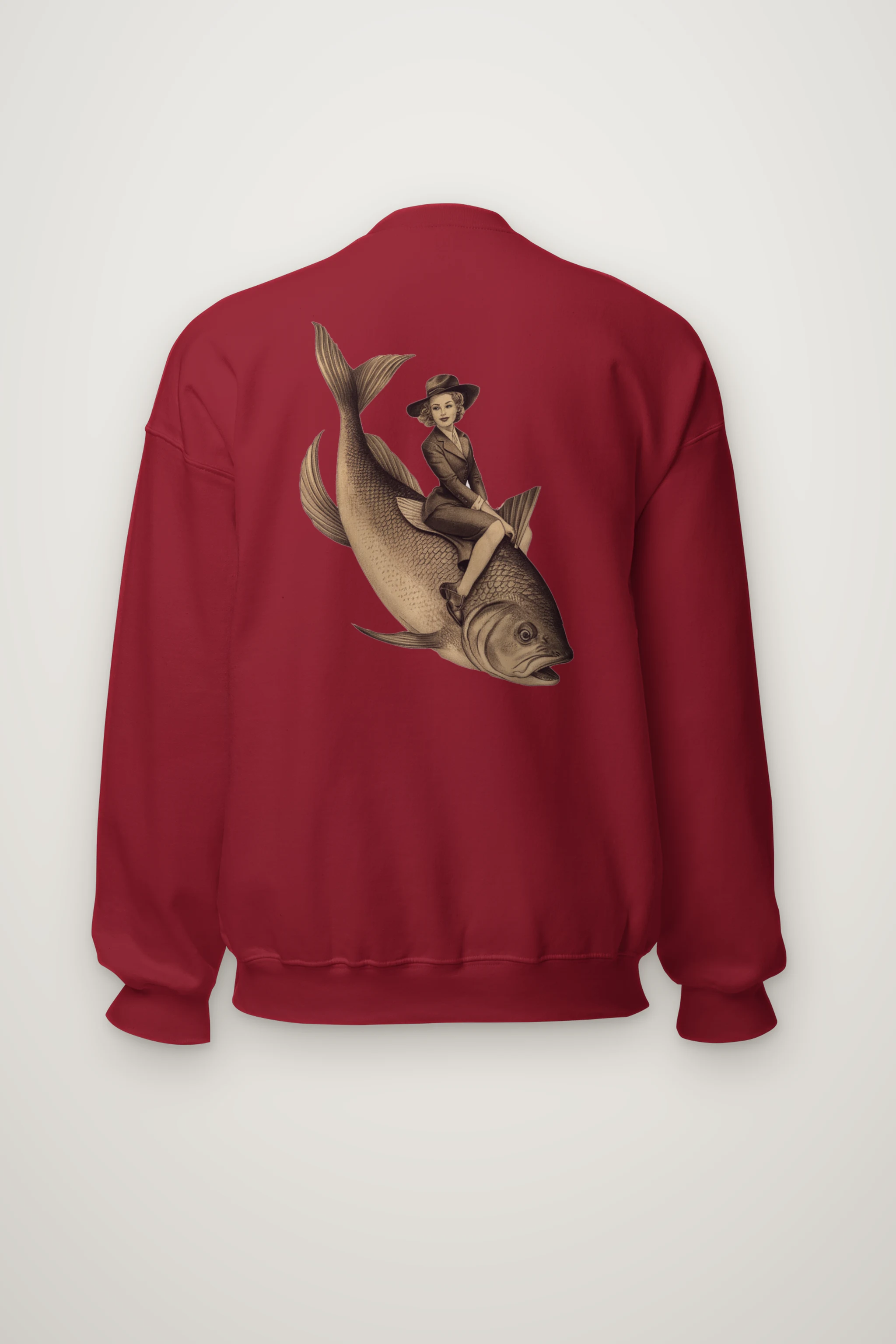 "Fish Rider" Heavy Blend Unisex Crewneck Sweatshirt