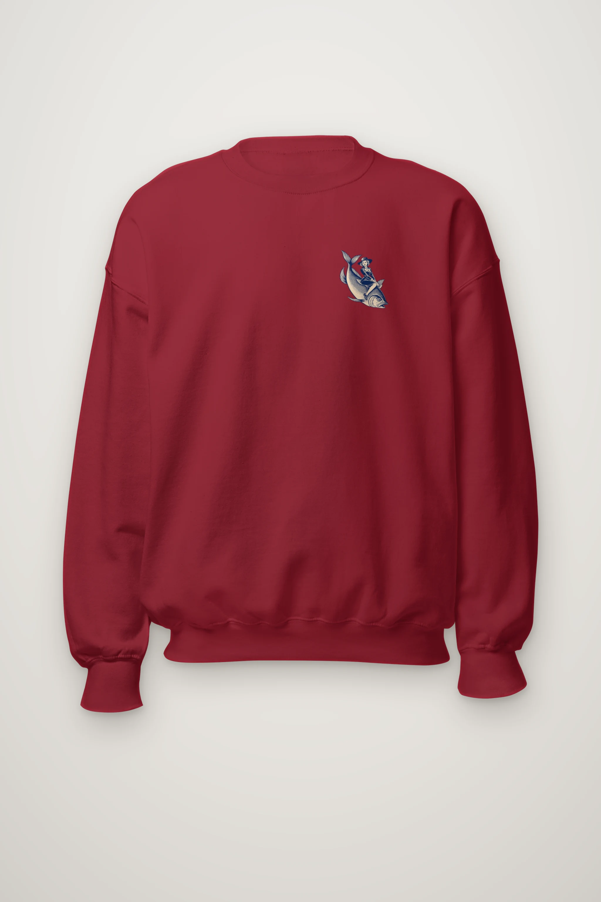 "Fish Rider" Heavy Blend Unisex Crewneck Sweatshirt