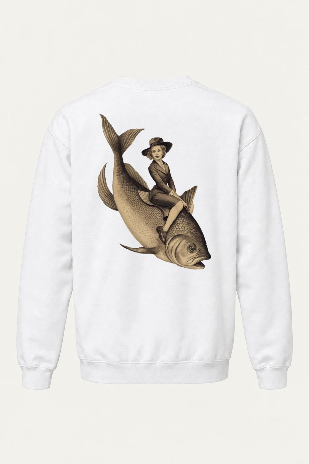 "Fish Rider" Heavy Blend Unisex Crewneck Sweatshirt | Gildan 18000