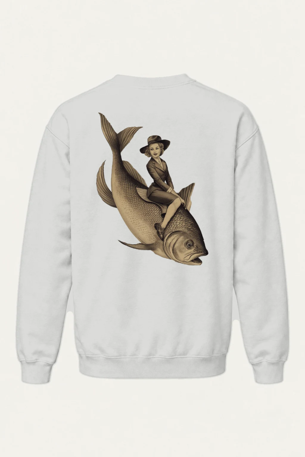 "Fish Rider" Heavy Blend Unisex Crewneck Sweatshirt | Gildan 18000