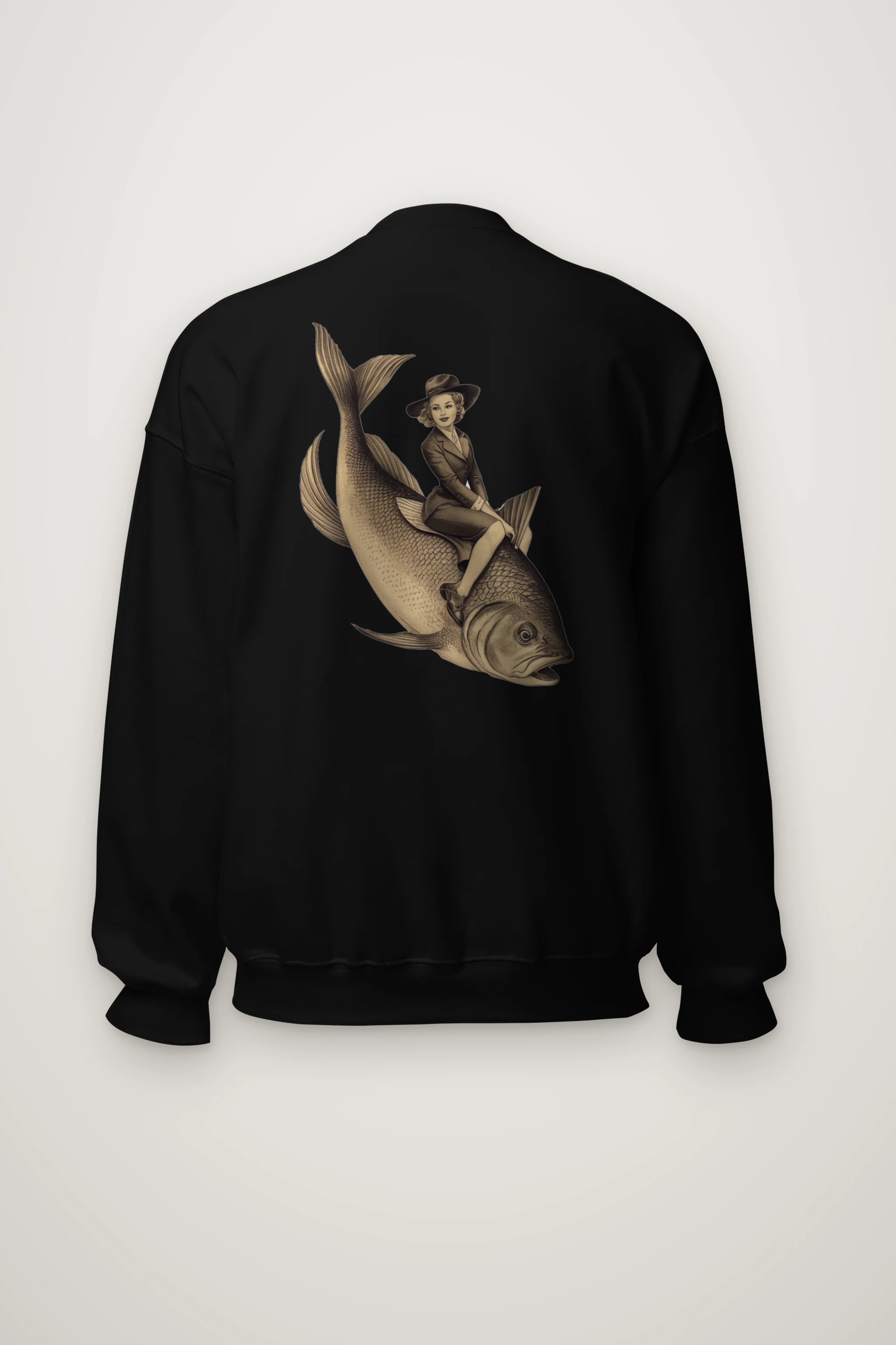 "Fish Rider" Heavy Blend Unisex Crewneck Sweatshirt