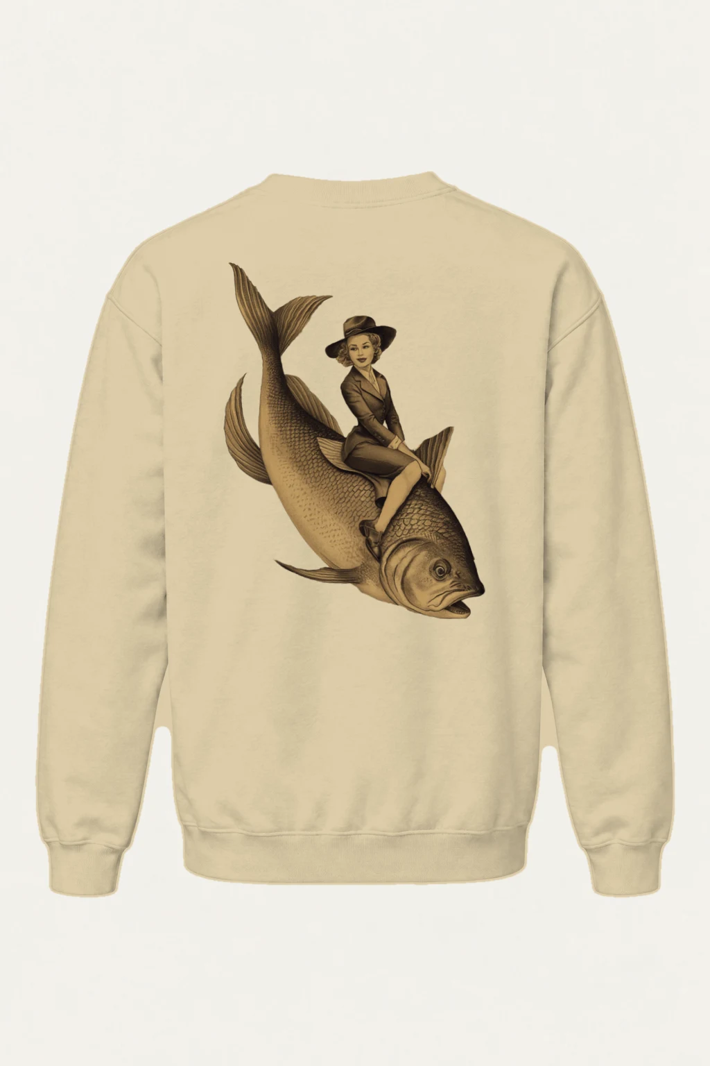 "Fish Rider" Heavy Blend Unisex Crewneck Sweatshirt | Gildan 18000