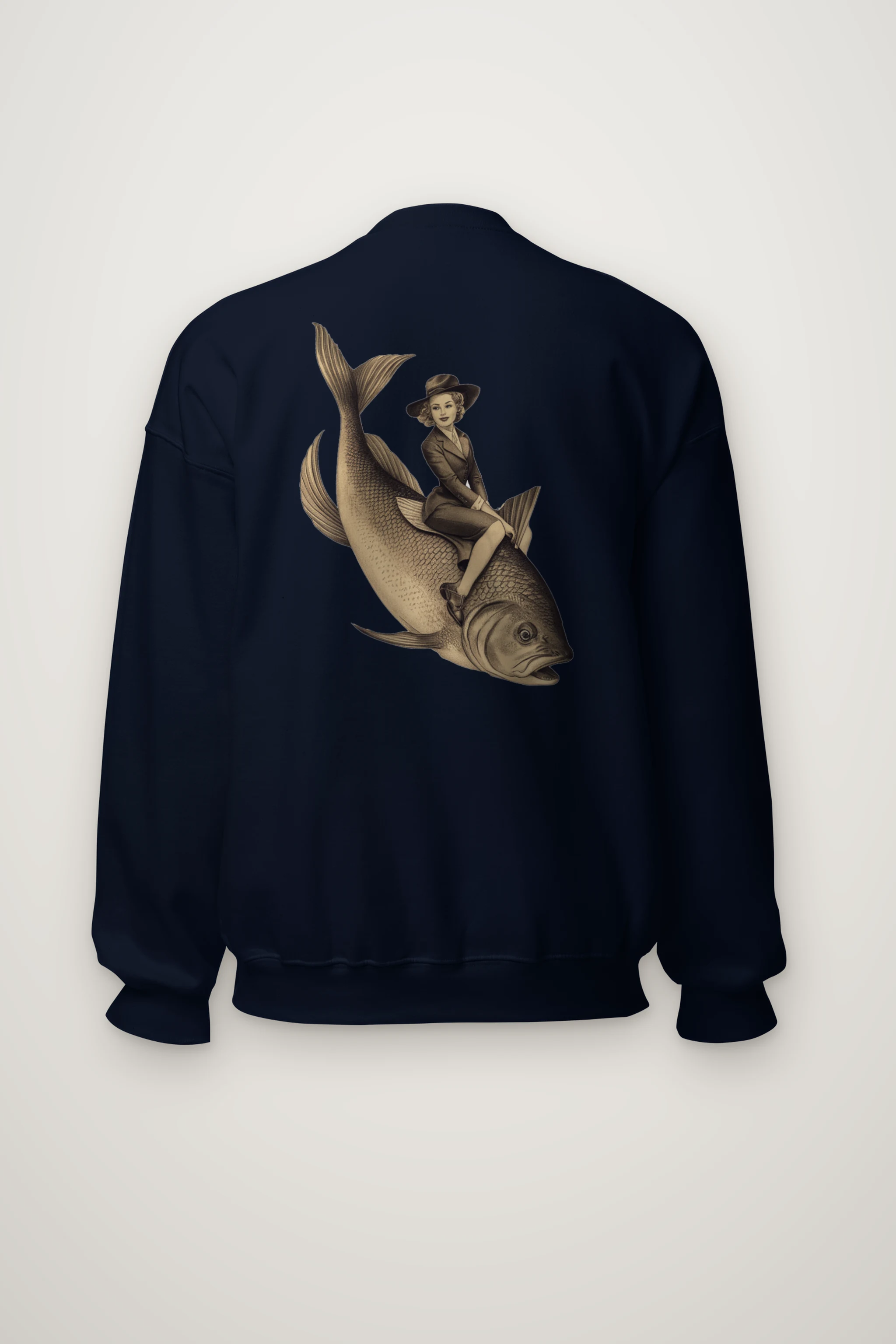 "Fish Rider" Heavy Blend Unisex Crewneck Sweatshirt