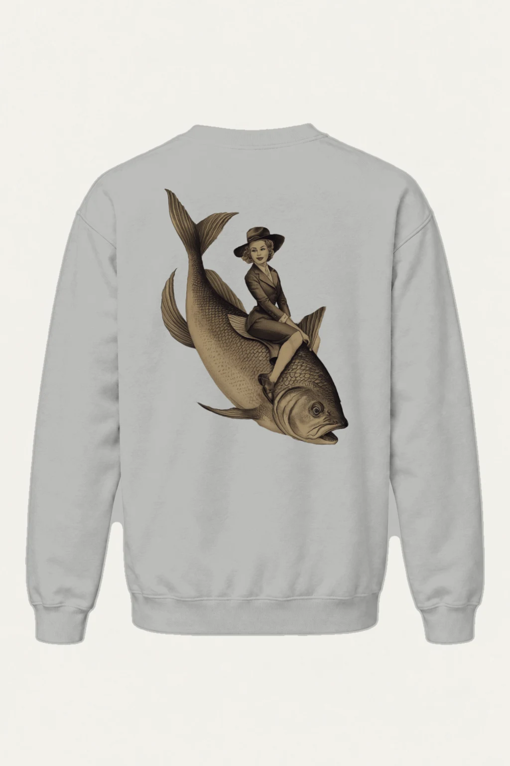 "Fish Rider" Heavy Blend Unisex Crewneck Sweatshirt | Gildan 18000