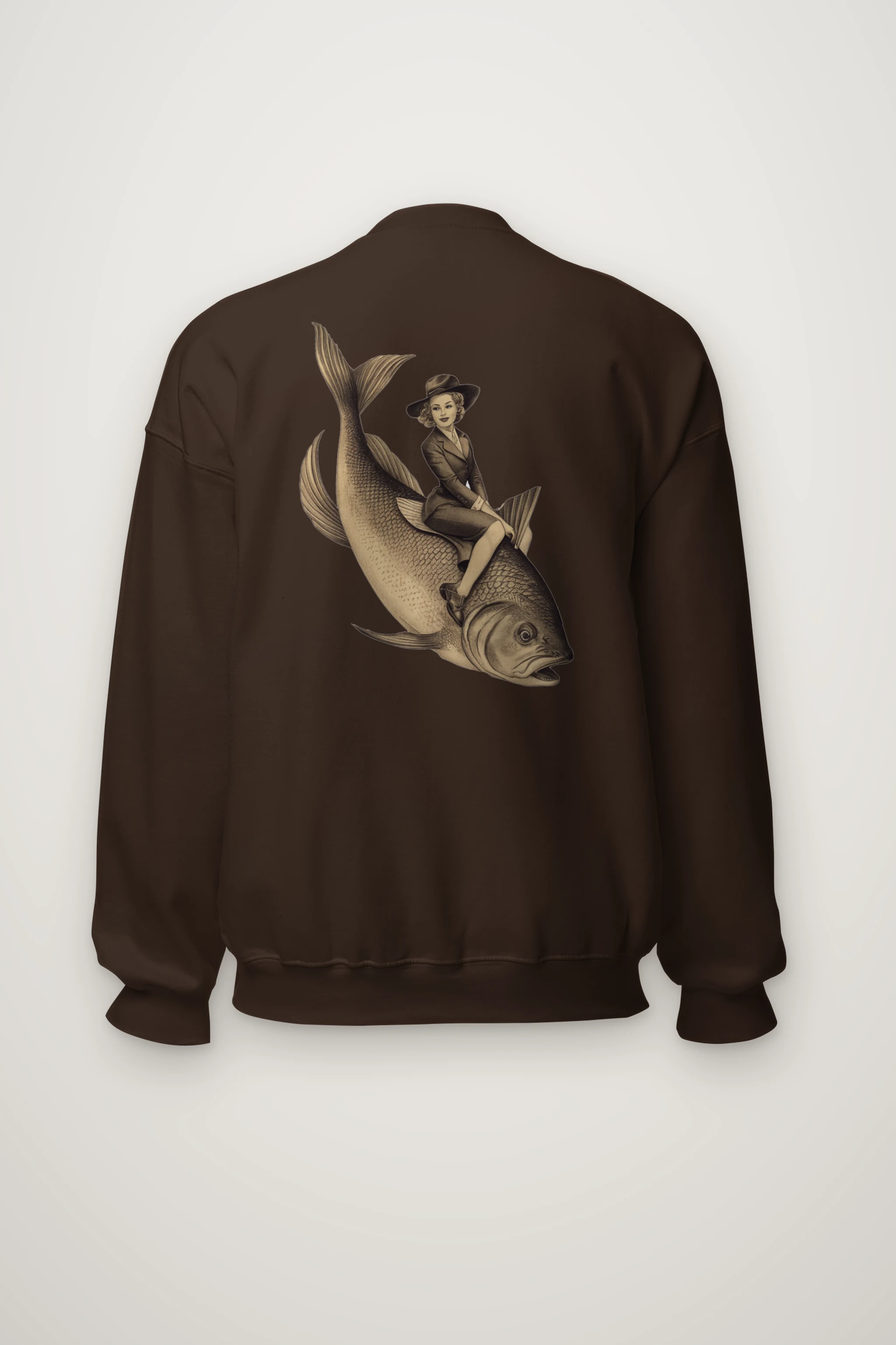 "Fish Rider" Heavy Blend Unisex Crewneck Sweatshirt