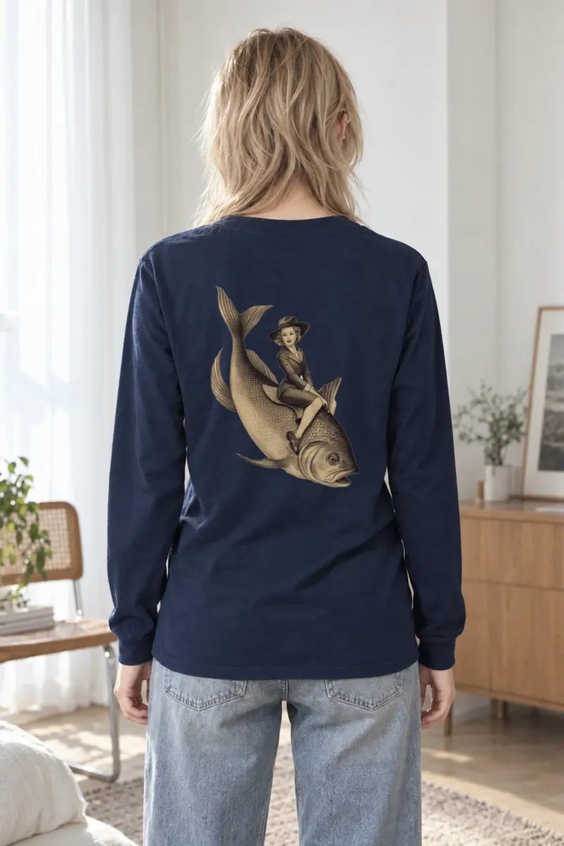 "Fish Rider" Unisex Longsleeve T-shirt