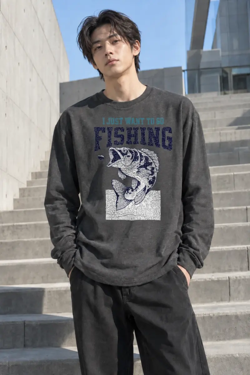 “Fishing State Of Mind” Unisex Longsleeve T-shirt | Gildan 2400