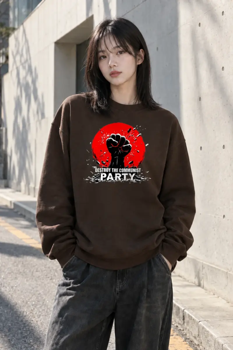 "Fist Against Red" Heavy Blend Unisex Crewneck Sweatshirt | Gildan 18000