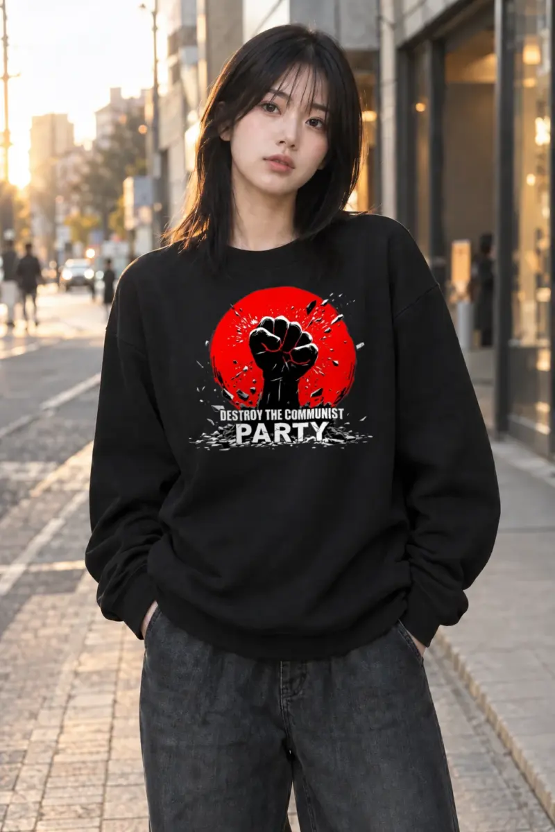 "Fist Against Red" Heavy Blend Unisex Crewneck Sweatshirt | Gildan 18000