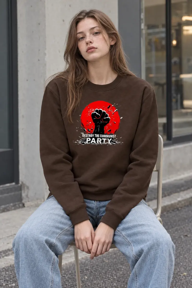 "Fist Against Red" Heavy Blend Unisex Crewneck Sweatshirt | Gildan 18000