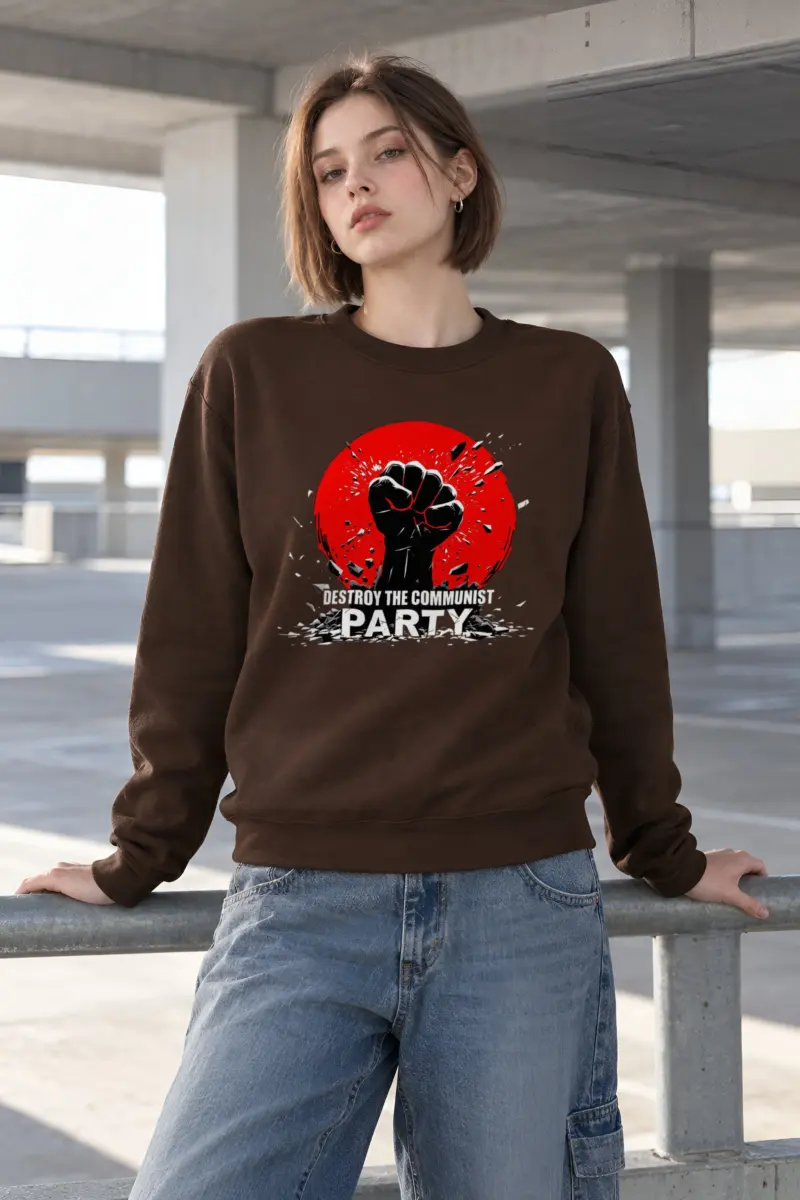 "Fist Against Red" Heavy Blend Unisex Crewneck Sweatshirt