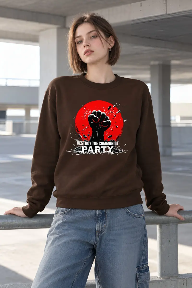 "Fist Against Red" Heavy Blend Unisex Crewneck Sweatshirt