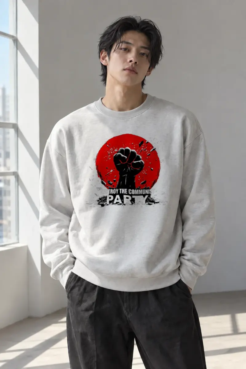 "Fist Against Red" Heavy Blend Unisex Crewneck Sweatshirt | Gildan 18000