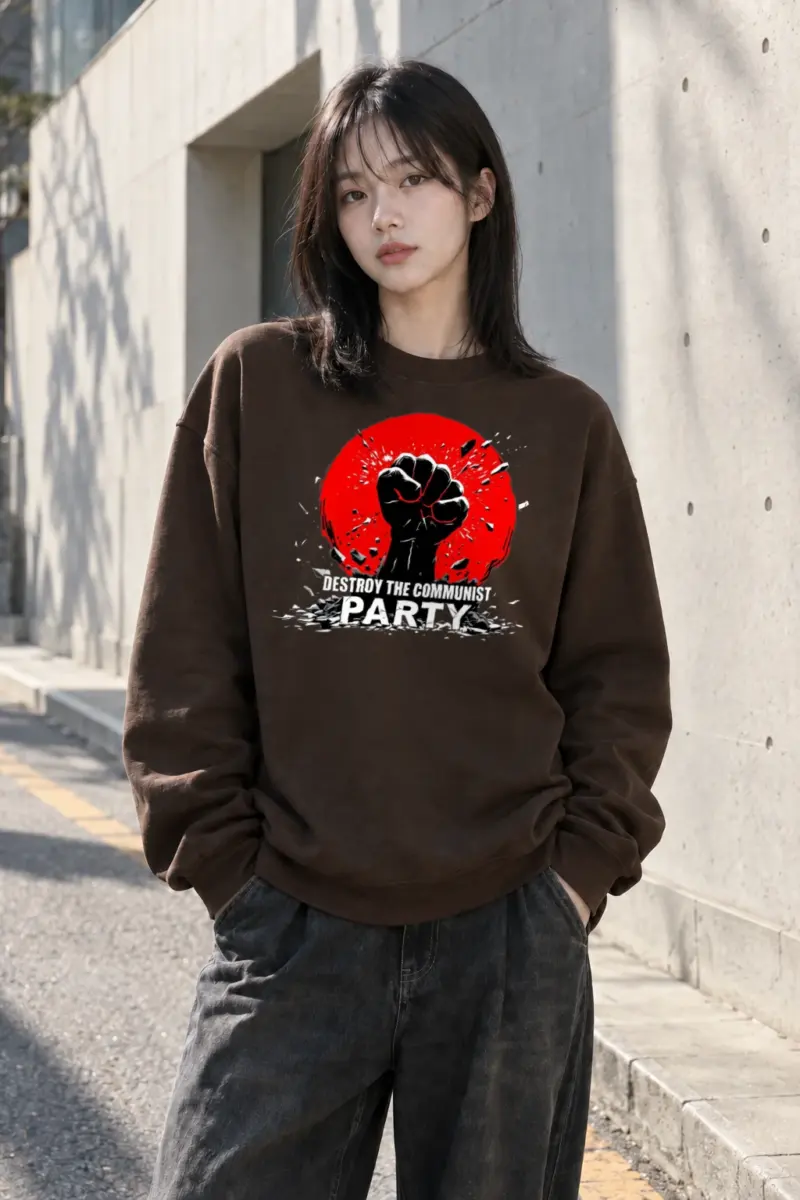 "Fist Against Red" Heavy Blend Unisex Crewneck Sweatshirt | Gildan 18000