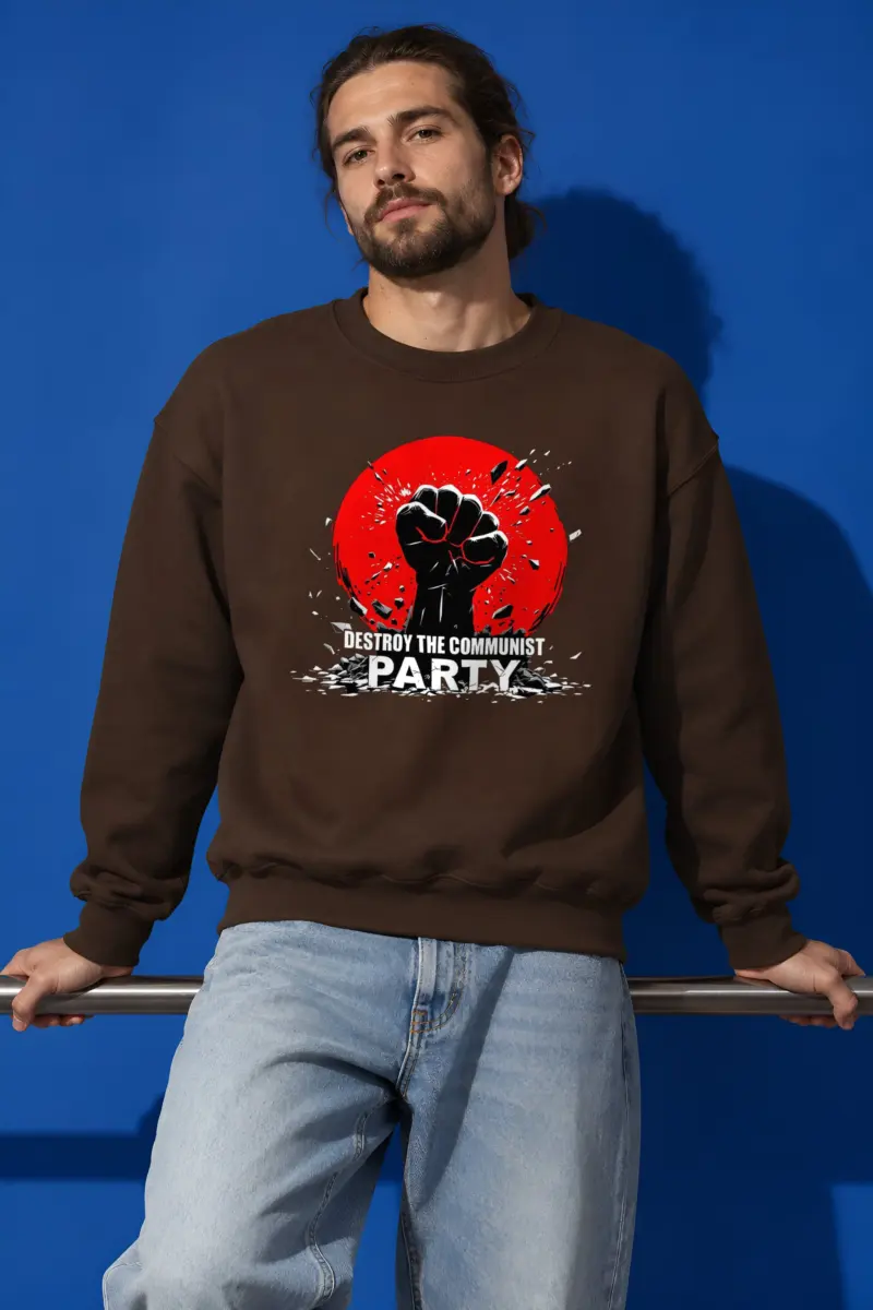 "Fist Against Red" Heavy Blend Unisex Crewneck Sweatshirt