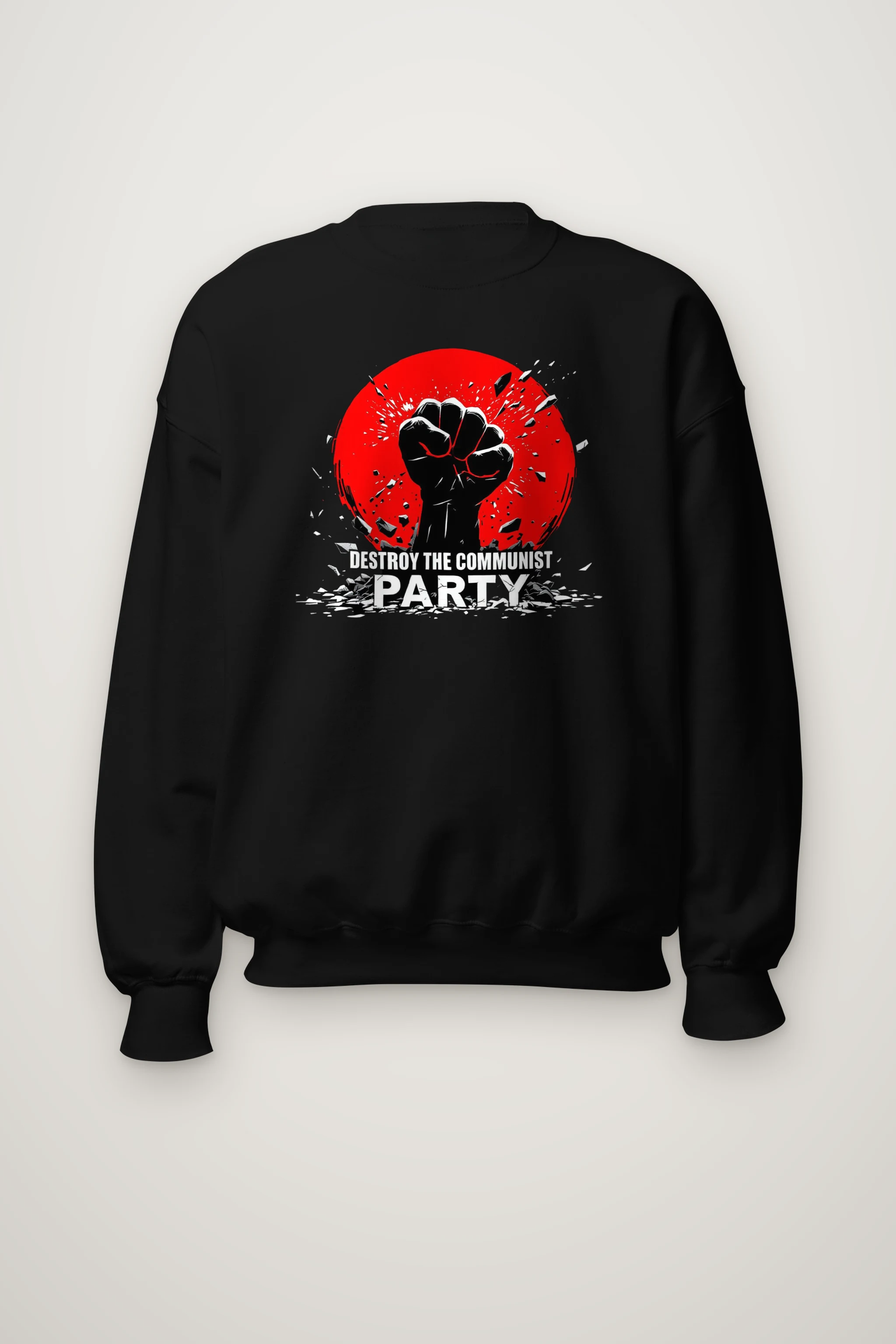 "Fist Against Red" Heavy Blend Unisex Crewneck Sweatshirt