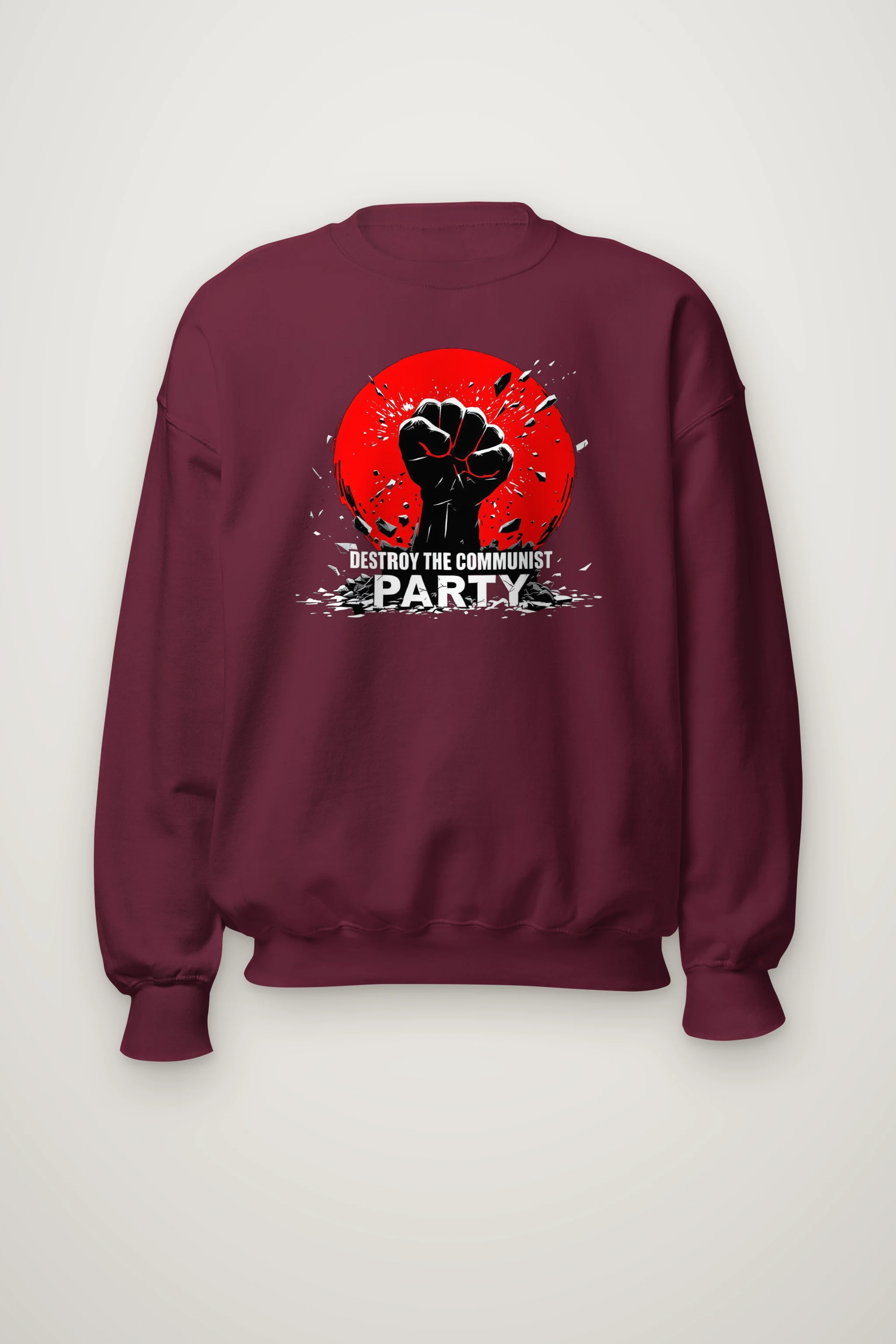 "Fist Against Red" Heavy Blend Unisex Crewneck Sweatshirt