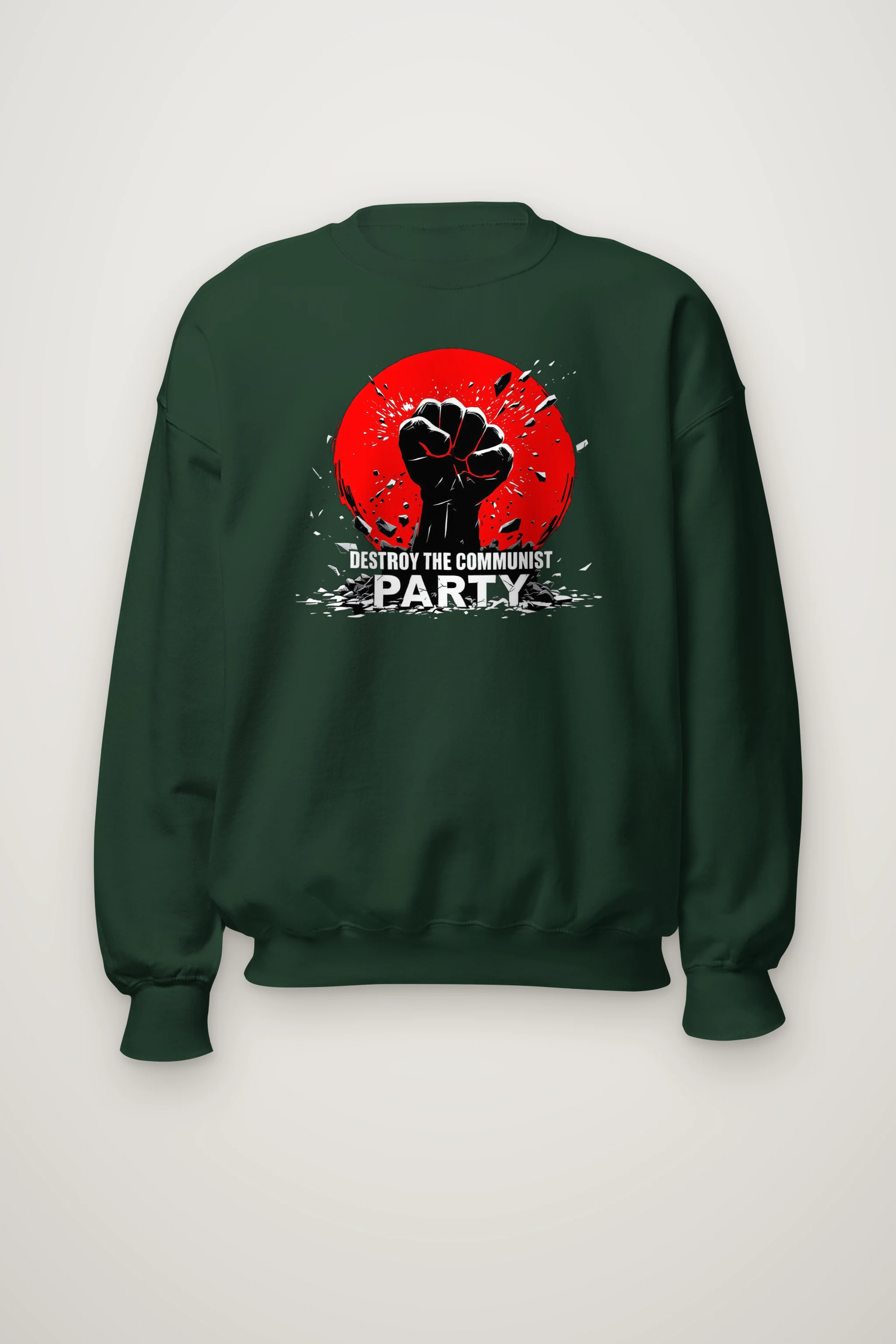 "Fist Against Red" Heavy Blend Unisex Crewneck Sweatshirt