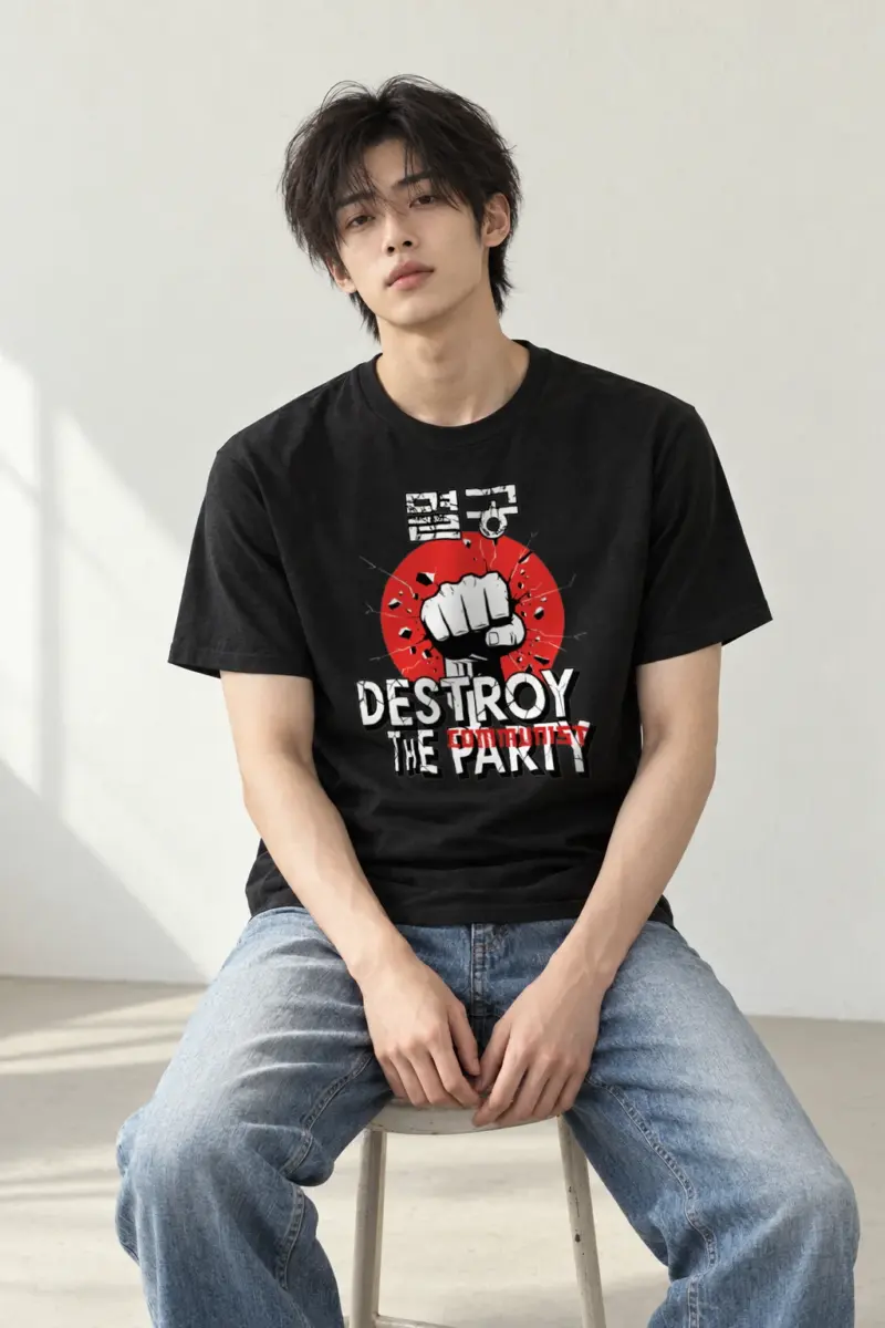 "Fist Against Tyranny" Heavyweight Unisex Crewneck T-shirt