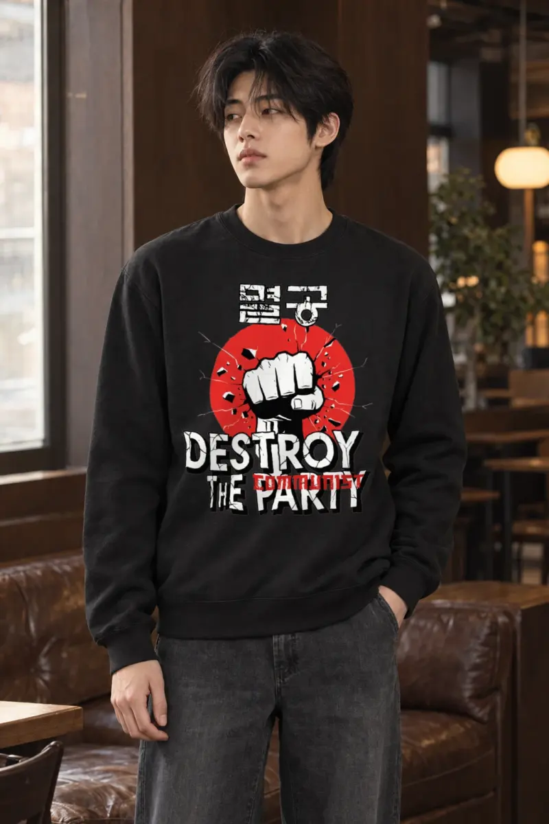 "Fist Through Red" Heavy Blend Unisex Crewneck Sweatshirt