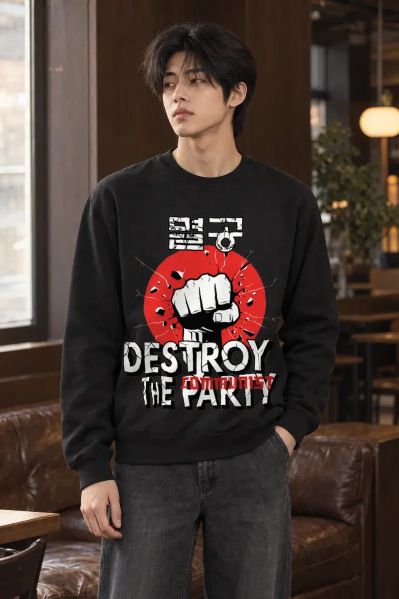 "Fist Through Red" Heavy Blend Unisex Crewneck Sweatshirt