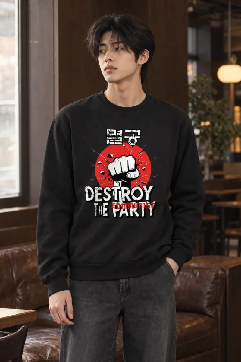 "Fist Through Red" Heavy Blend Unisex Crewneck Sweatshirt