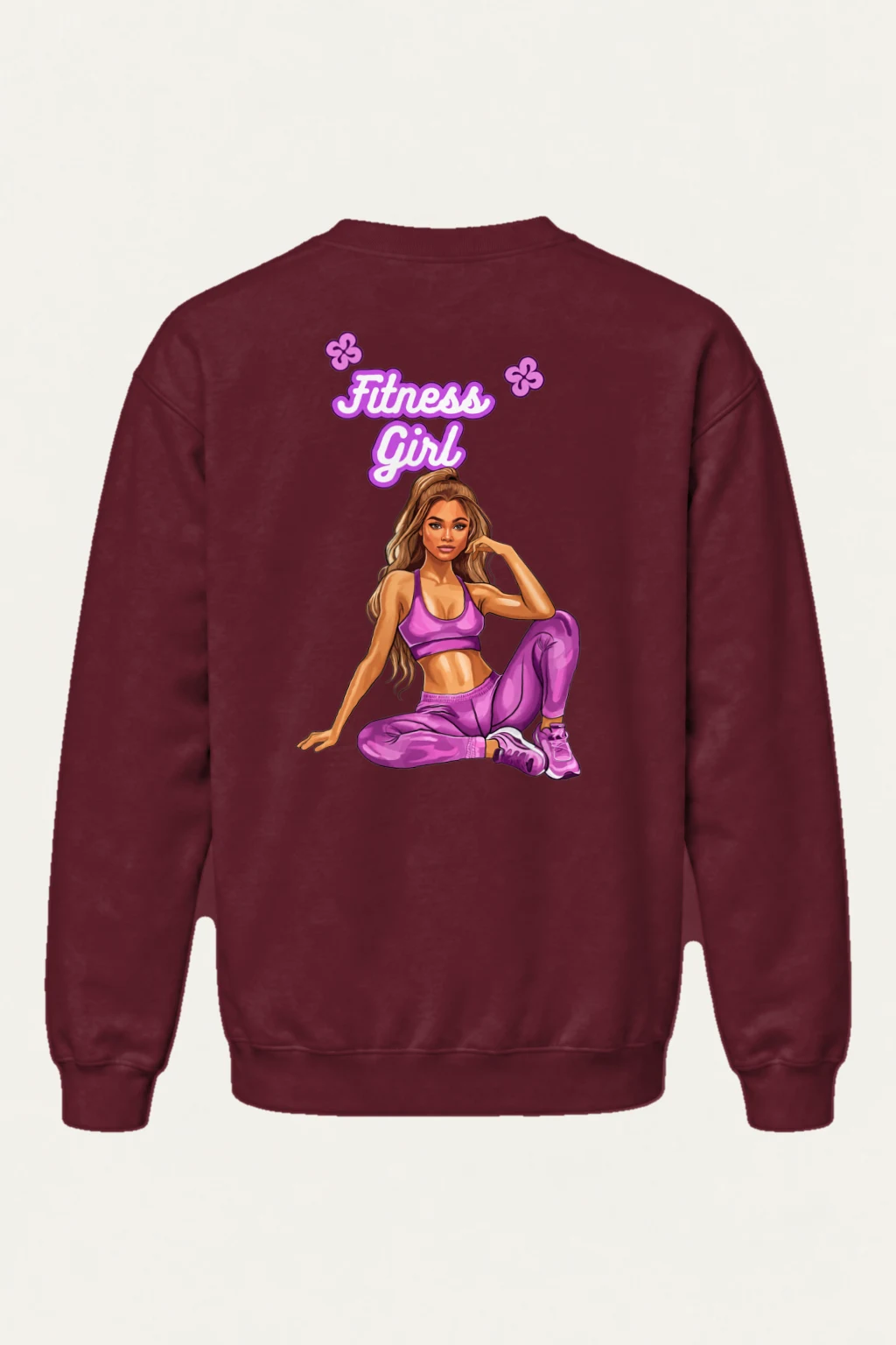 "Fitness Girl" Heavy Blend Unisex Crewneck Sweatshirt | Gildan 18000