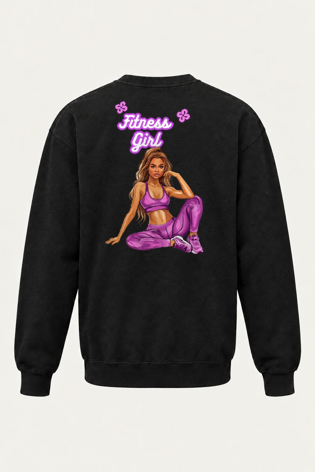 "Fitness Girl" Heavy Blend Unisex Crewneck Sweatshirt | Gildan 18000