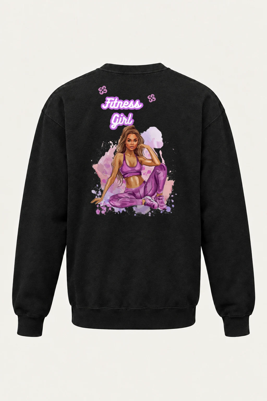 "Fitness Girl" Heavy Blend Unisex Crewneck Sweatshirt | Gildan 18000