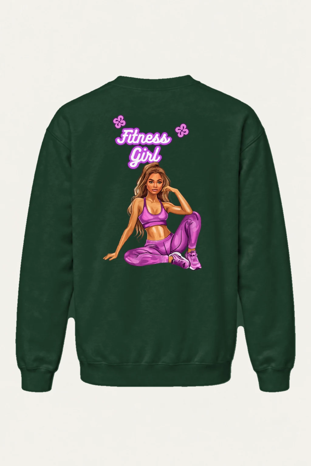 "Fitness Girl" Heavy Blend Unisex Crewneck Sweatshirt | Gildan 18000