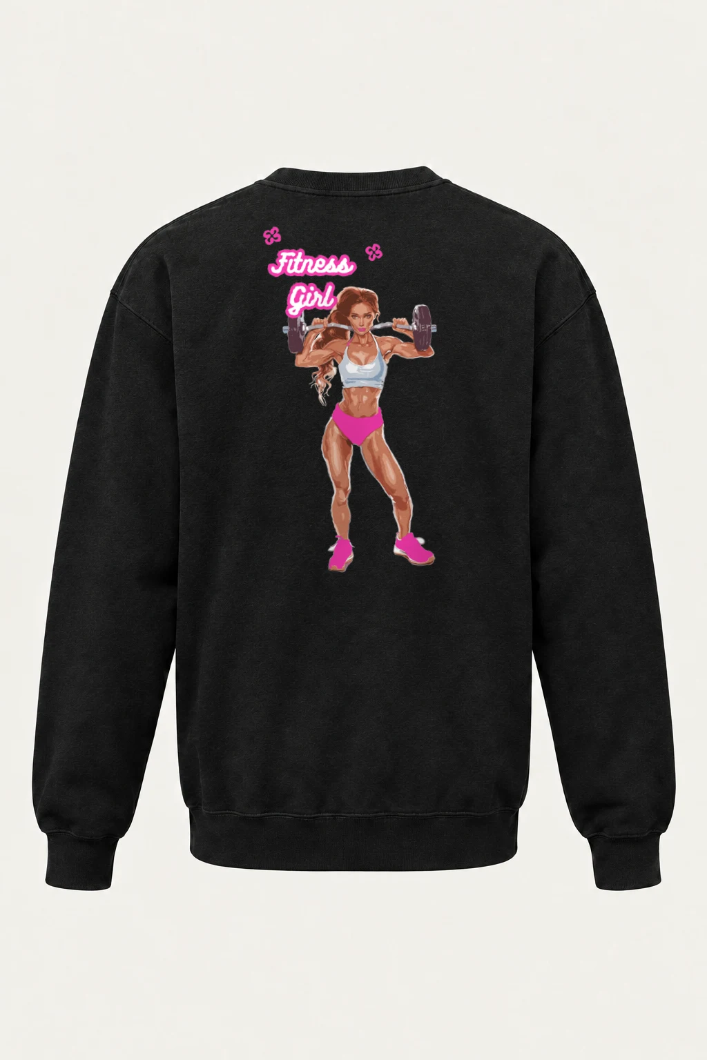 "Fitness Girl" Heavy Blend Unisex Crewneck Sweatshirt | Gildan 18000