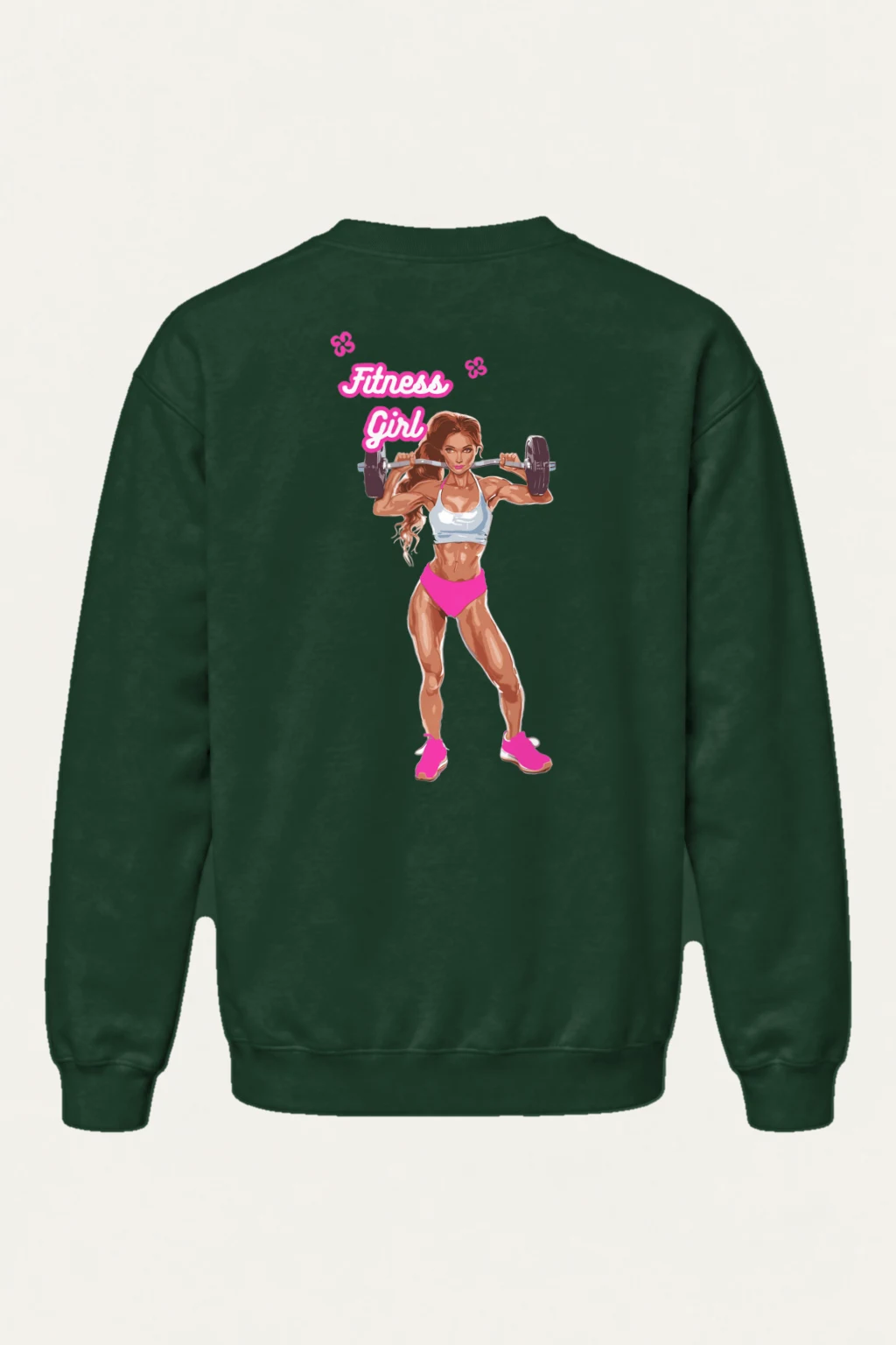 "Fitness Girl" Heavy Blend Unisex Crewneck Sweatshirt | Gildan 18000