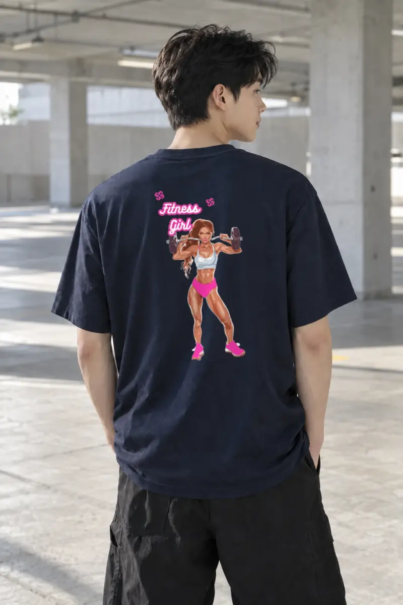 "Fitness Girl" Heavyweight Unisex Crewneck T-shirt | Gildan 5000