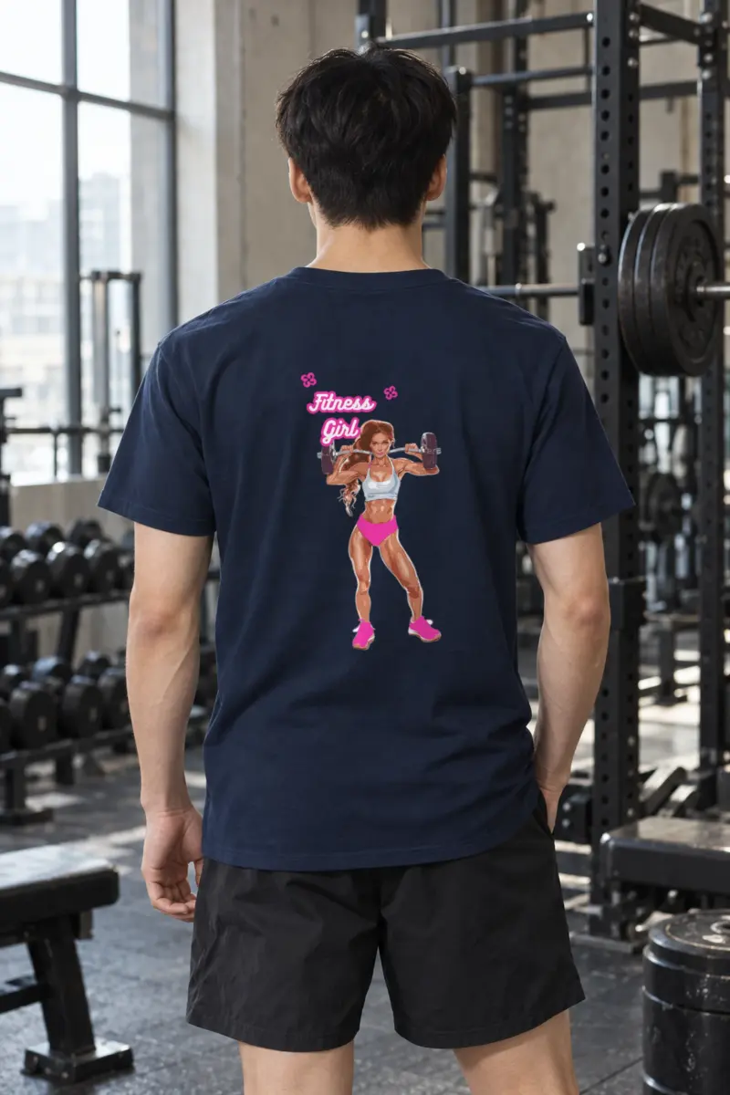 "Fitness Girl" Heavyweight Unisex Crewneck T-shirt