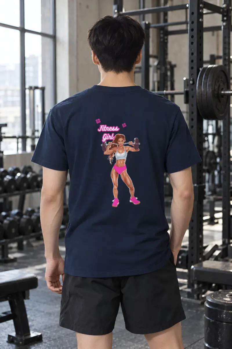 "Fitness Girl" Heavyweight Unisex Crewneck T-shirt
