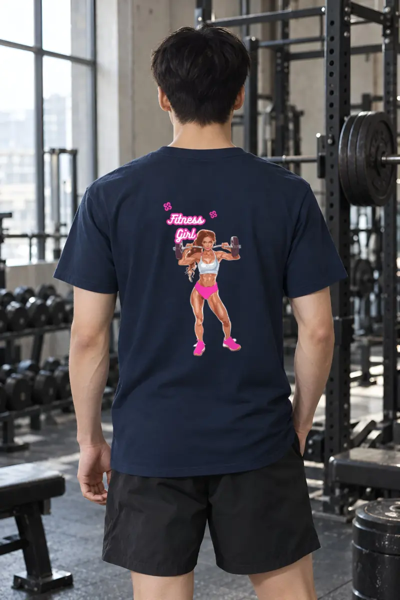 "Fitness Girl" Heavyweight Unisex Crewneck T-shirt