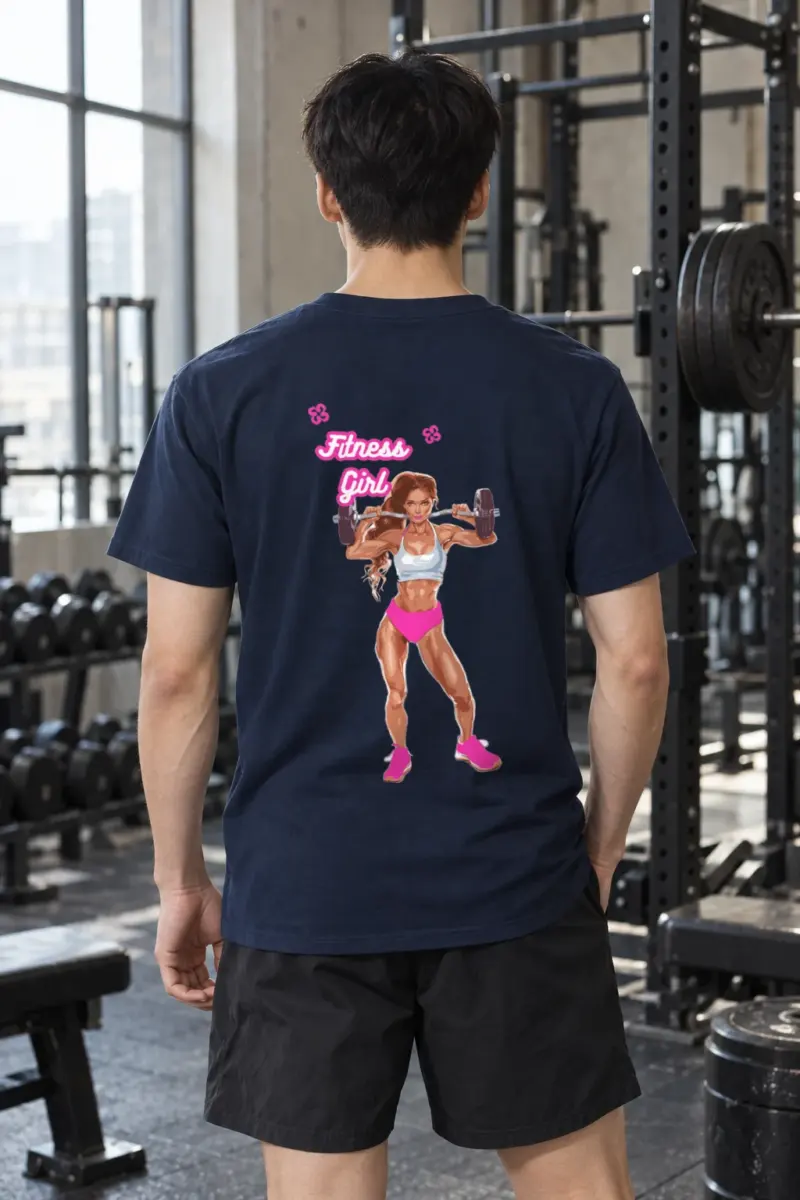 "Fitness Girl" Heavyweight Unisex Crewneck T-shirt