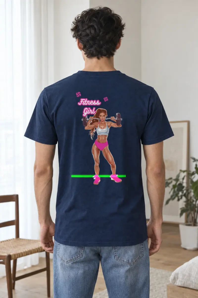 "Fitness Girl" Heavyweight Unisex Crewneck T-shirt | Gildan 5000