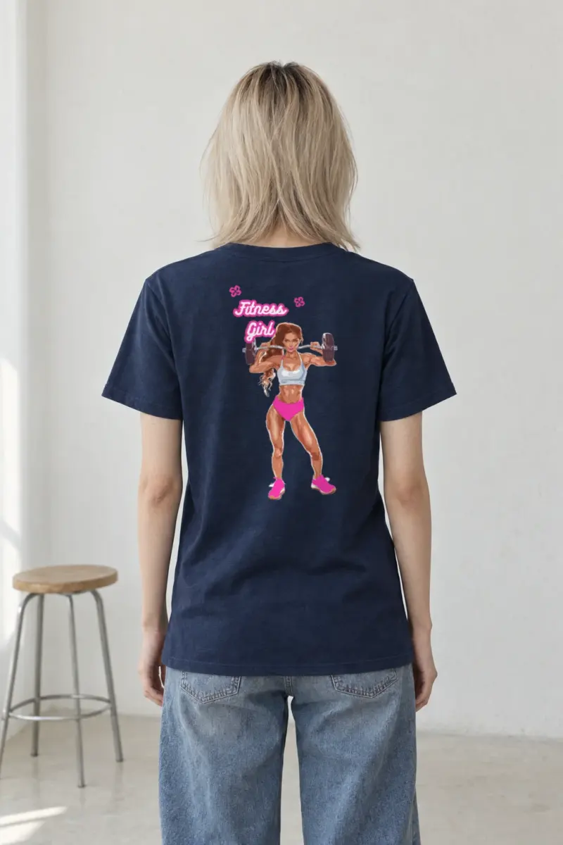 "Fitness Girl" Heavyweight Unisex Crewneck T-shirt | Gildan 5000