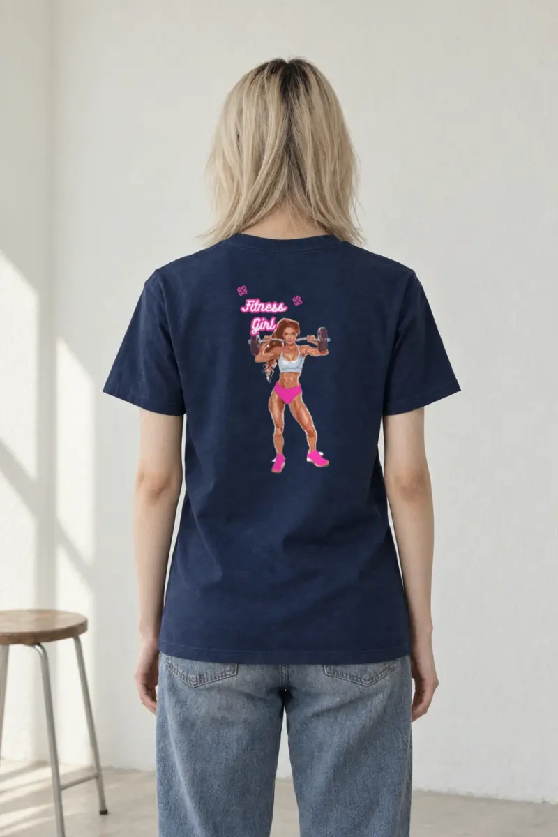 "Fitness Girl" Heavyweight Unisex Crewneck T-shirt