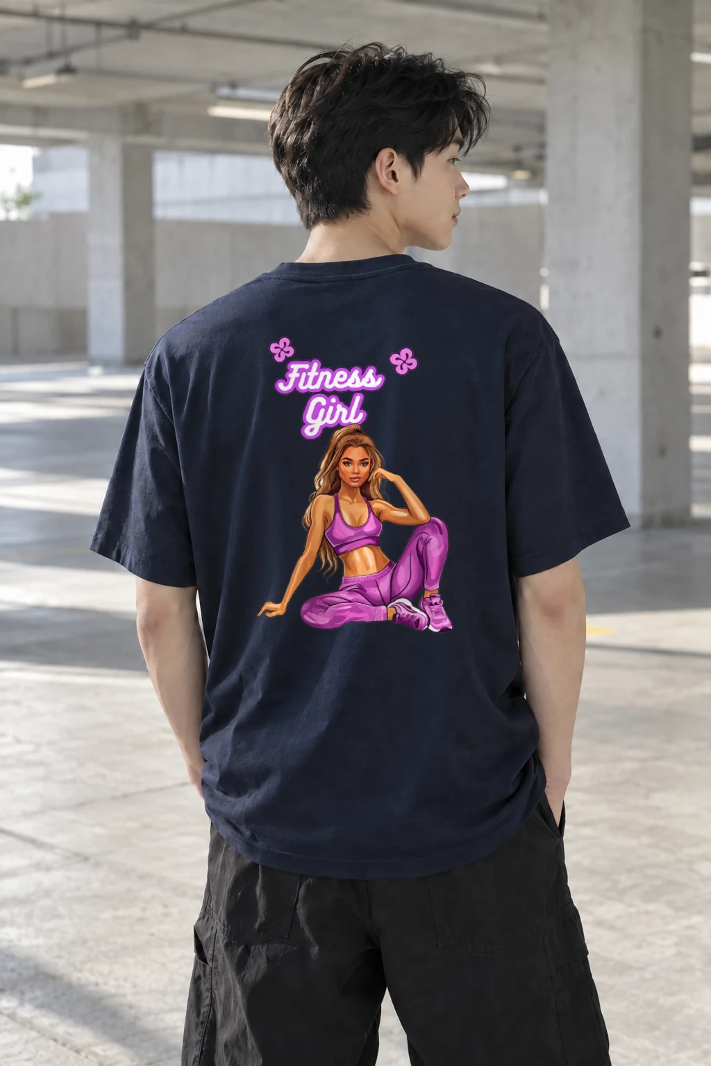 "Fitness Girl" Heavyweight Unisex Crewneck T-shirt | Gildan 5000