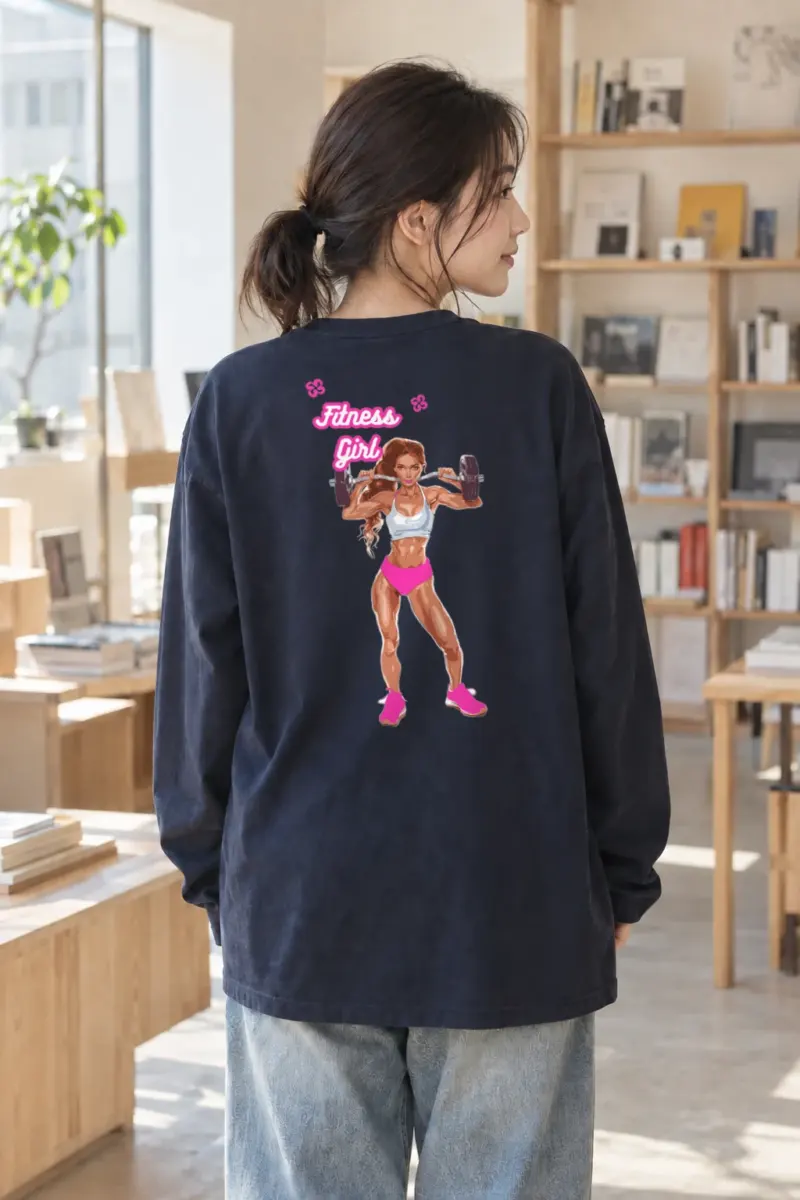 "Fitness Girl" Unisex Longsleeve T-shirt | Gildan 2400