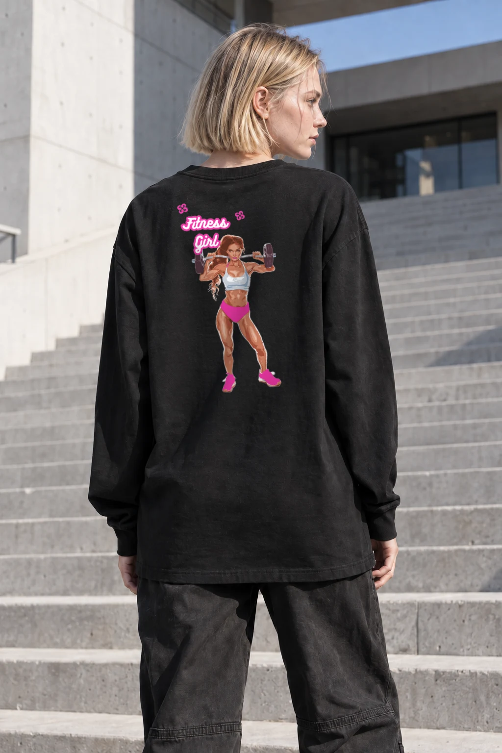"Fitness Girl" Unisex Longsleeve T-shirt | Gildan 2400