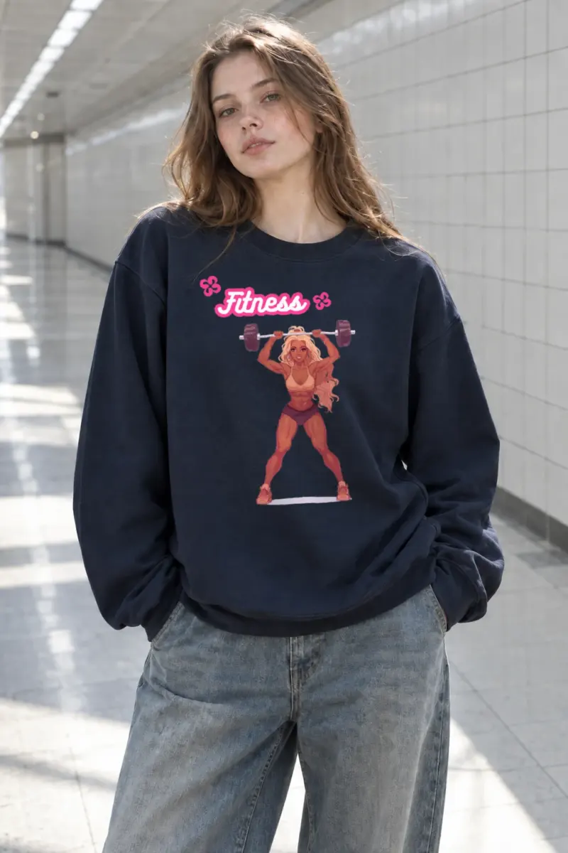 "Fitness Power" Heavy Blend Unisex Crewneck Sweatshirt | Gildan 18000