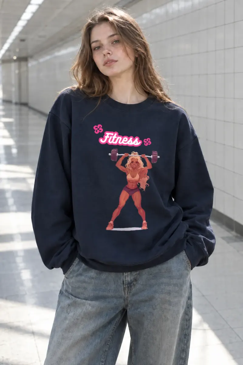 "Fitness Power" Heavy Blend Unisex Crewneck Sweatshirt | Gildan 18000