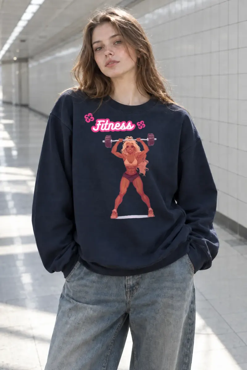 "Fitness Power" Heavy Blend Unisex Crewneck Sweatshirt | Gildan 18000