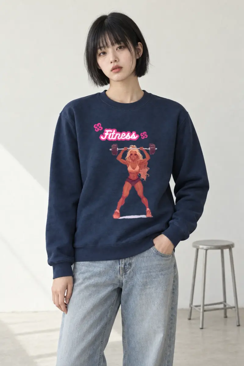 "Fitness Power" Heavy Blend Unisex Crewneck Sweatshirt | Gildan 18000