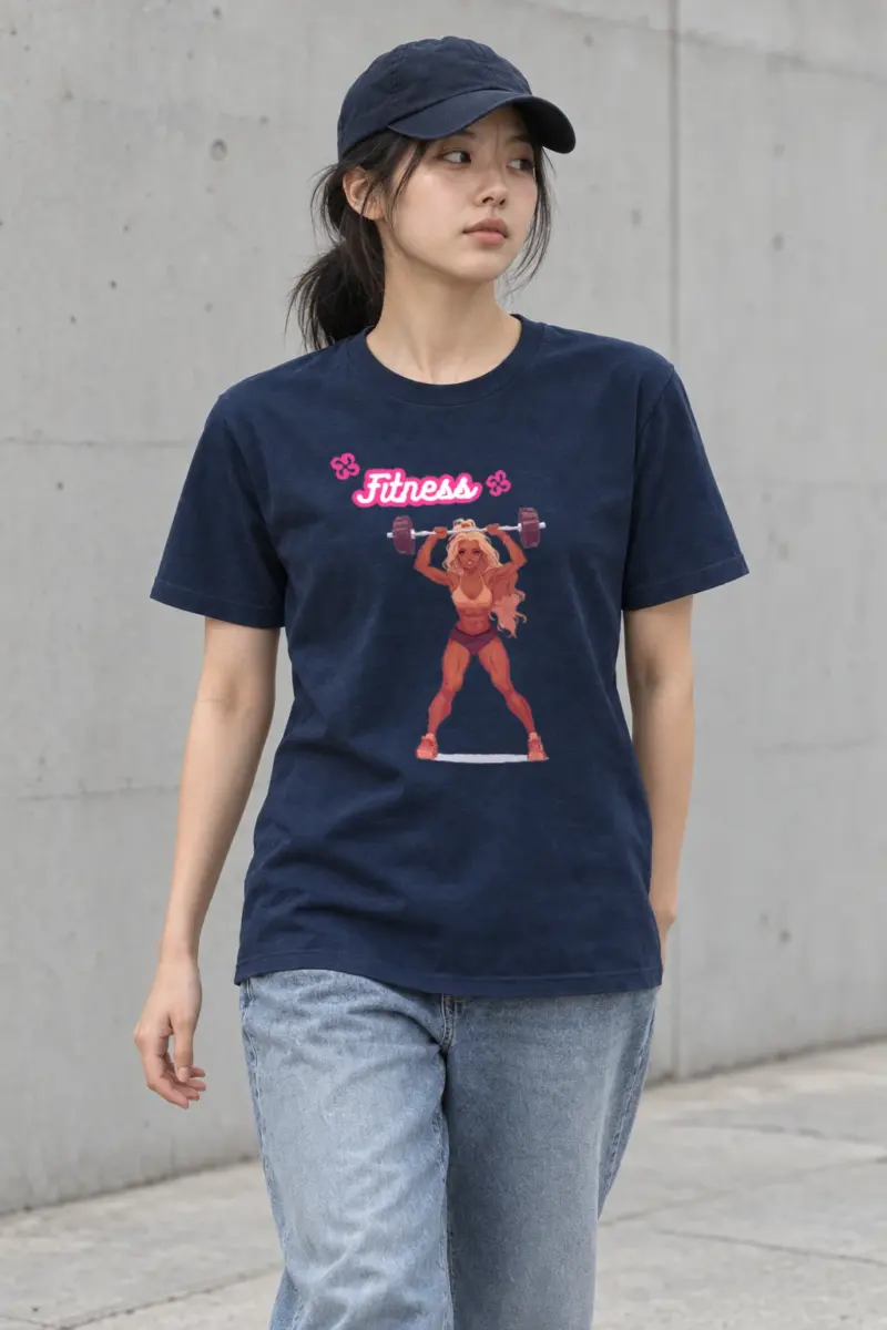 "Fitness Power Pop" Heavyweight Unisex Crewneck T-shirt